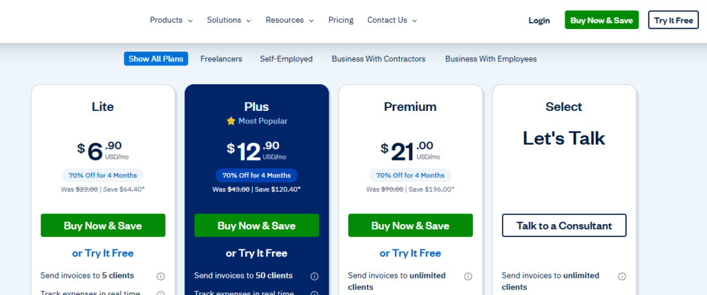 FreshBooks-Pricing-page